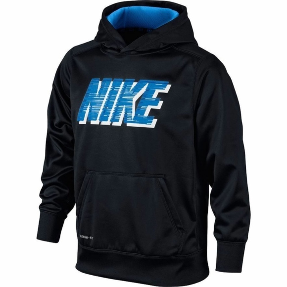 Boy's Nike Therma-Fit Pullover Hoodie Sz L Black